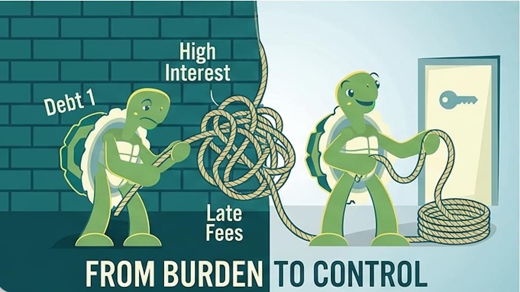 Turtle budgeting to payoff debt