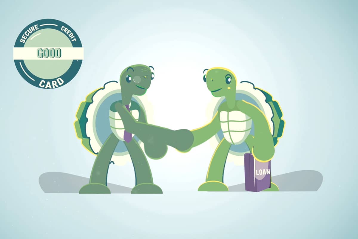Secure Good Credit Card Banker Turtle Handshake