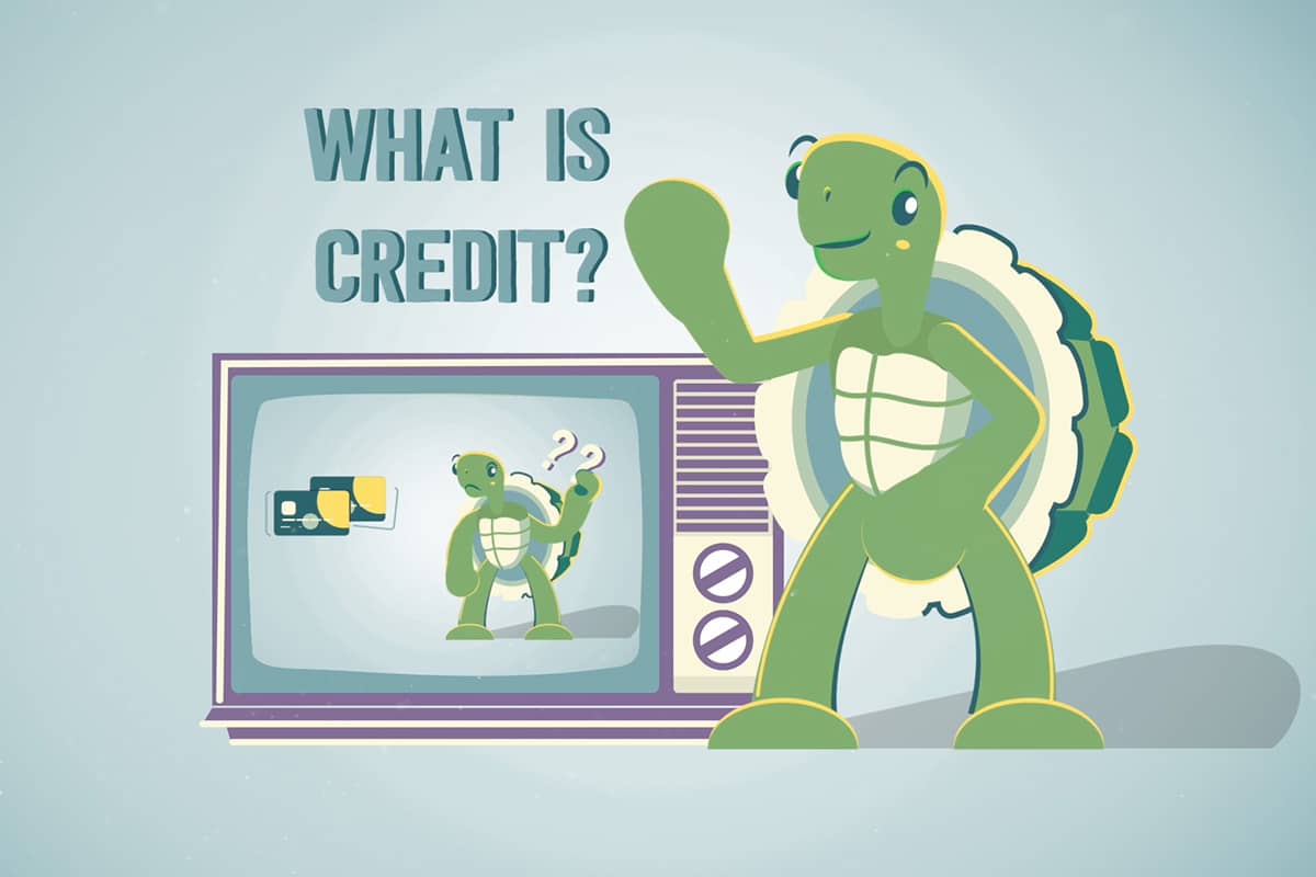 What is credit on tv by credit turtle standing