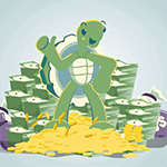 Turtle credit standing money coins thumbnail
